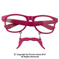 Incognito Sunglasses Pink Mustache Wayfarer 7098