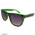Green Buffalo Checker Wayfarer Style Sunglasses 1069
