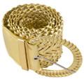 Dozen Gold Diva Wide Braided Belts Mix Sizes 2730A