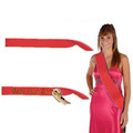 Custom Pageant Wedding Red Satin Sashes 6859