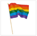 DOZEN Wholesale Rainbow Gay Pride Flags 12" 9045