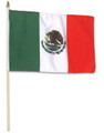 DOZEN Wholesale Mexican Pride Flags 12" 9077