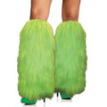 Furry Leg Warmers Neon Green 6756