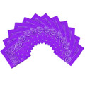 Purple Bandana 22" Paisley Cotton Dozen 1918D