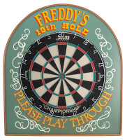 19th Hole Dartboard Personalized | Game Room Decor