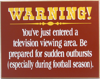 Football Warning Sign no Frame