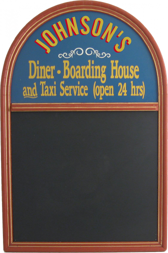 Custom Diner & Boarding House Chalkboard
