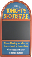 Tonight's Sportsfare Chalkboard