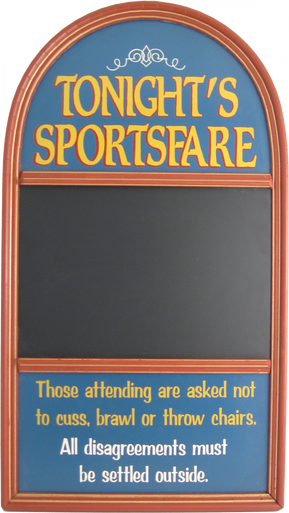 Tonight's Sportsfare Chalkboard
