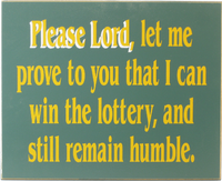 Lottery Prayer Sign