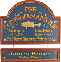 Fisherman's Pub Sign Personalized