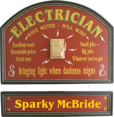 Electrician Gift | Electrician Sign | Electrician Plaque