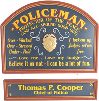 Policeman Sign | Policeman Gift | Policeman Plaque