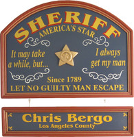 Sheriff Sign | Sheriff Gift | Sheriff Plaque