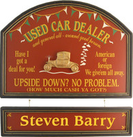 Used Car Dealer Gift | Car Salesman Sign | Car Dealer Plaque