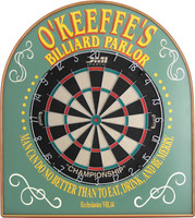 Custom Dartboard | Billiard Parlor Dartboard | Game Room Dartboard