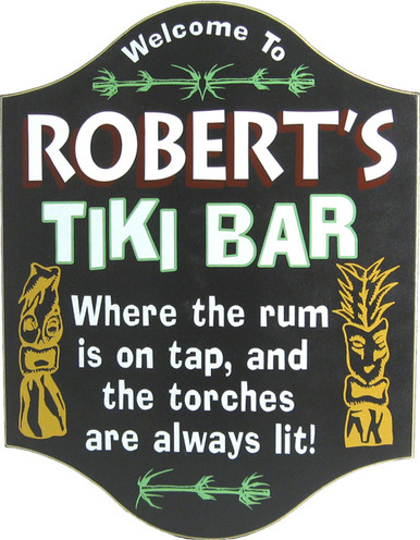 Tiki Bar Pub Sign | Home Bar Signs | Custom Wall Decor