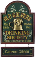 Personalized Golfer's Drinking Plaque