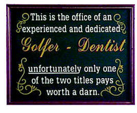Golfer Office Plaque Personalized
