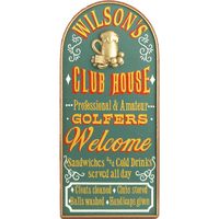 Personalized Golf Clubhouse Plaque