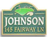 Personalized Address Plaque w/ Putting Green