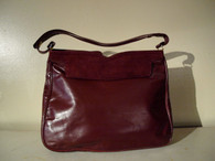 Vintage 1970s Burgundy Leather Bag Purse