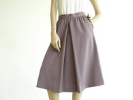 Vintage 1970's/1980's Barry Bricken Lilac Midi Pleat Skirt