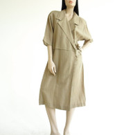 Vintage 1980s Jackie Bernard Linen Dress