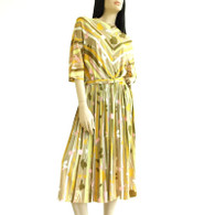 Vintage 1960s J. Harlan Mitered Stripe Dress NWT