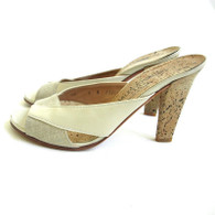 DESIGNER Vintage Charles Jourdan Mule Cork Sandal