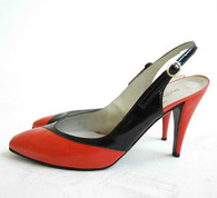 Charles Jourdan Orange Slingback Pump