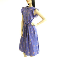 Vintage 1970s/1980s Diane Von Furstenberg Lavender Print Dress