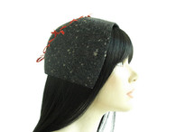 Vintage Charcoal Gray Felt Cloche Hat