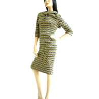 Vintage 1950s/1960s Henry Lee Yellow Boucle Wiggle Dress