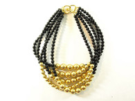 Vintage Costume Jewelry - 5 Strand Black Choker at Borough Vintage.