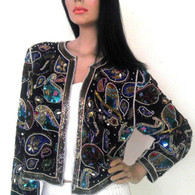 Vintage 1970's Beaded Blazer - Sequin Jacket