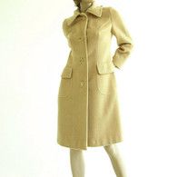 Vintage 1970's Fashion Bila Camel Wool Coat