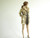 Vintage Cream/Beige Fur Checker Coat