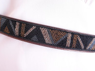 Vintage 1980's Ginnie Johansen Bronze Beaded Belt