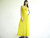 Vintage 1970's Yellow Halter Knit Maxi Dress