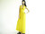 Vintage 1970's Yellow Halter Knit Maxi Dress