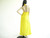 Vintage 1970's Yellow Halter Knit Maxi Dress