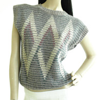 1970s wool sweater. Argyle Vest.