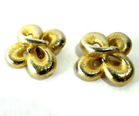 Vintage four leaf clover earrings
