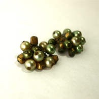 Vintage Clip Earrings. Japan.