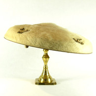 1940s Era Cream Pancake Platter Hat