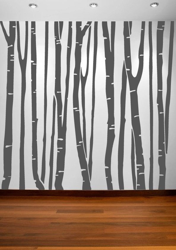 Birch Tree Vinyl Decal Forest 1109 InnovativeStencils