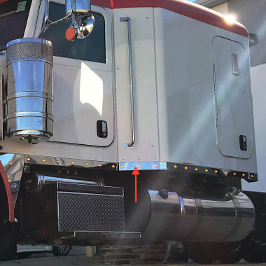 peterbilt sleeper panel leds amber filler exhaust panels cab