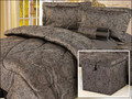 Celestial Comforter set. Inset shows ottoman