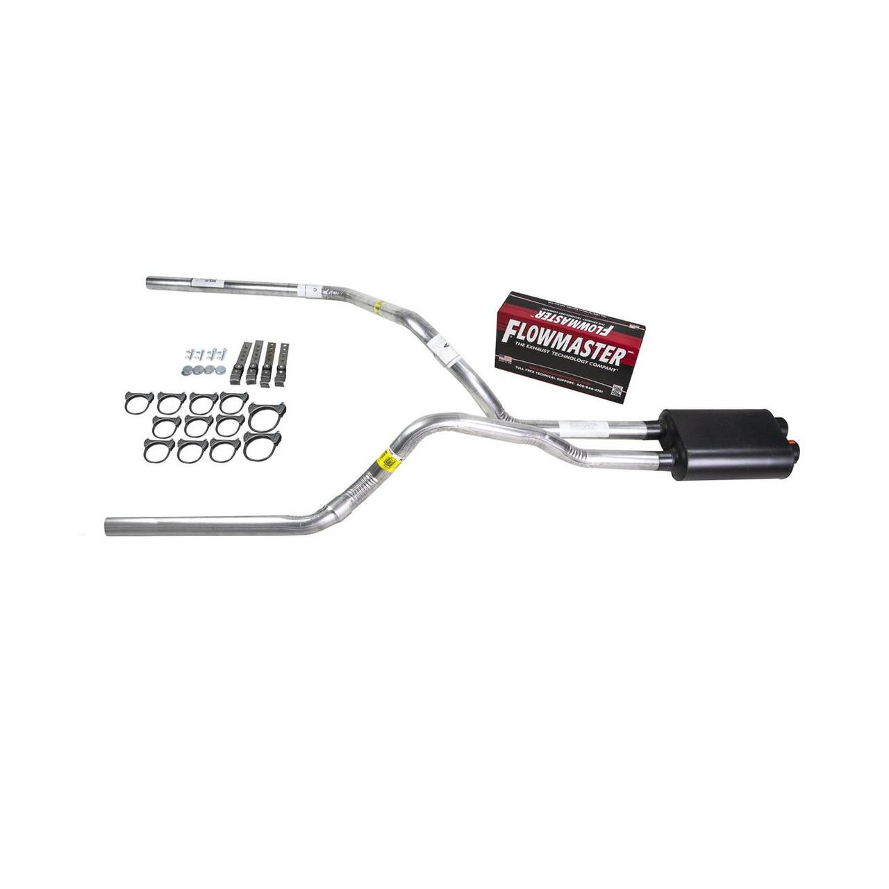 Silverado 07-13 dual exhaust 2.5 pipe Flowsound Muffler RW Tip
